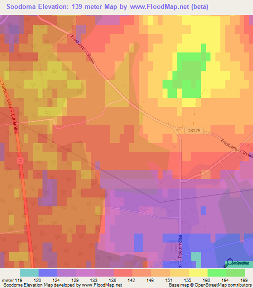 Soodoma,Estonia Elevation Map