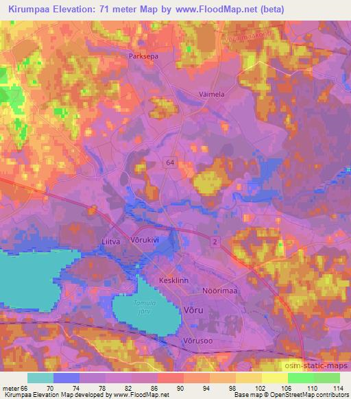 Kirumpaa,Estonia Elevation Map