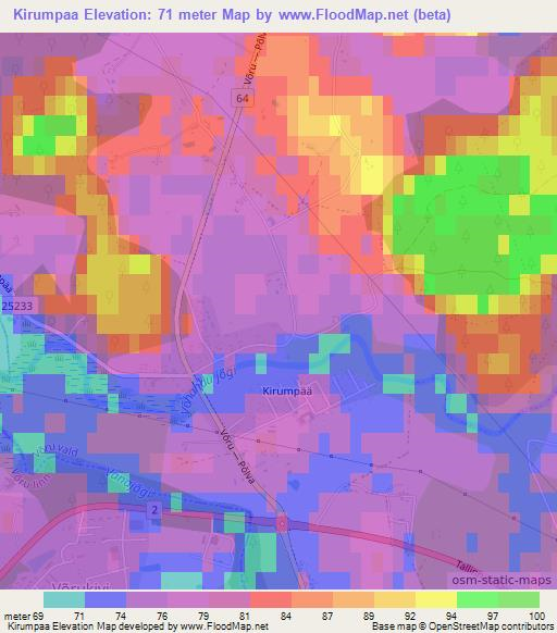 Kirumpaa,Estonia Elevation Map