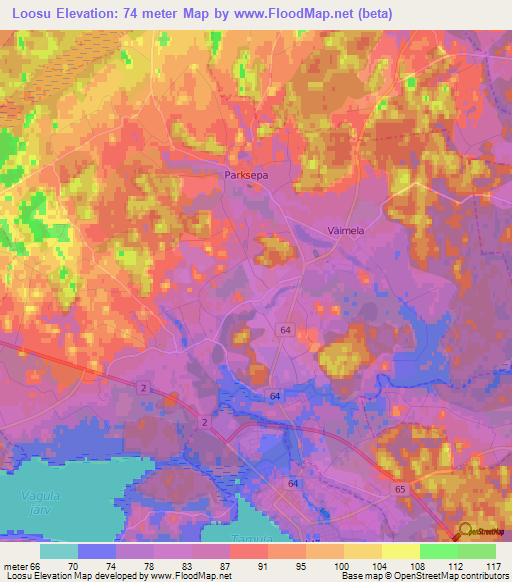 Loosu,Estonia Elevation Map