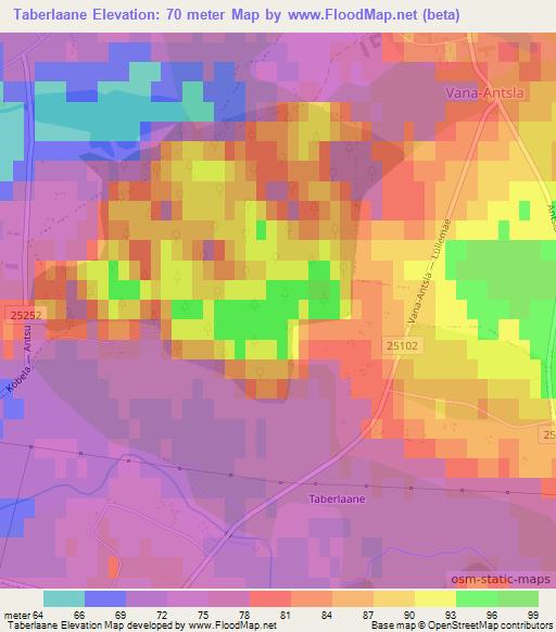 Taberlaane,Estonia Elevation Map