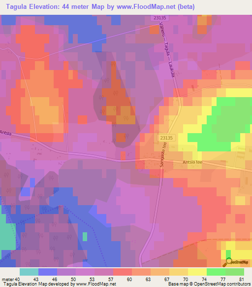 Tagula,Estonia Elevation Map