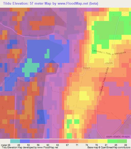 Tiidu,Estonia Elevation Map