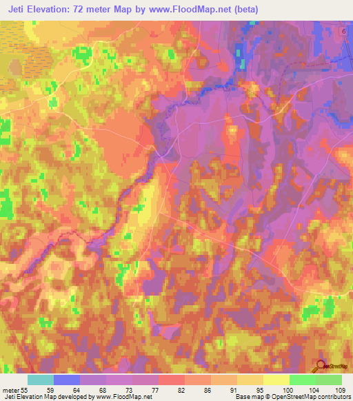 Jeti,Estonia Elevation Map