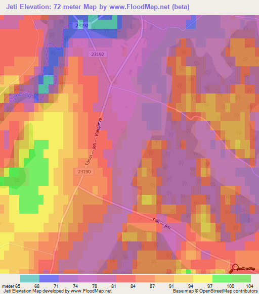 Jeti,Estonia Elevation Map
