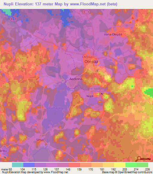 Nupli,Estonia Elevation Map