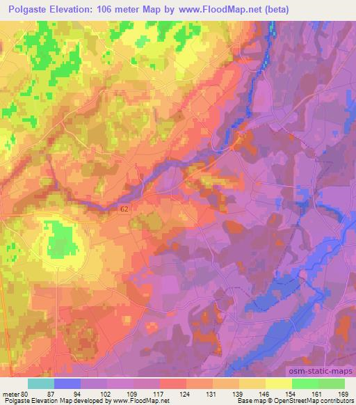 Polgaste,Estonia Elevation Map