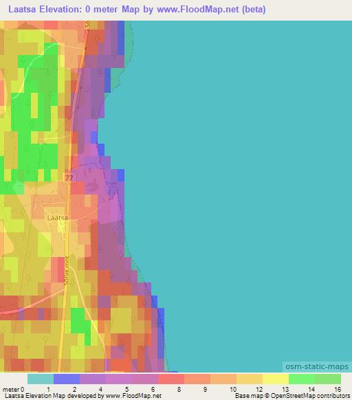 Laatsa,Estonia Elevation Map