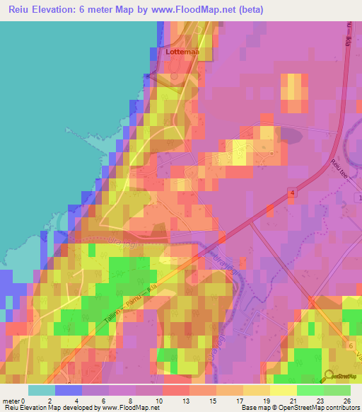Reiu,Estonia Elevation Map