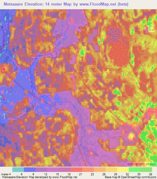Metsaaare,Estonia Elevation Map
