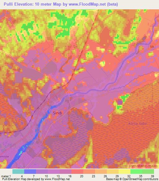 Pulli,Estonia Elevation Map