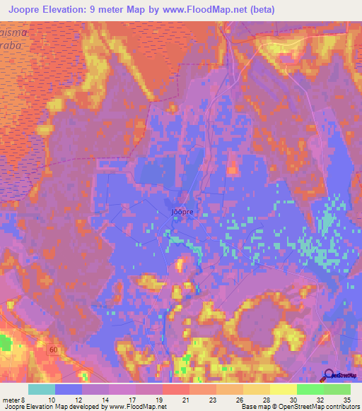 Joopre,Estonia Elevation Map