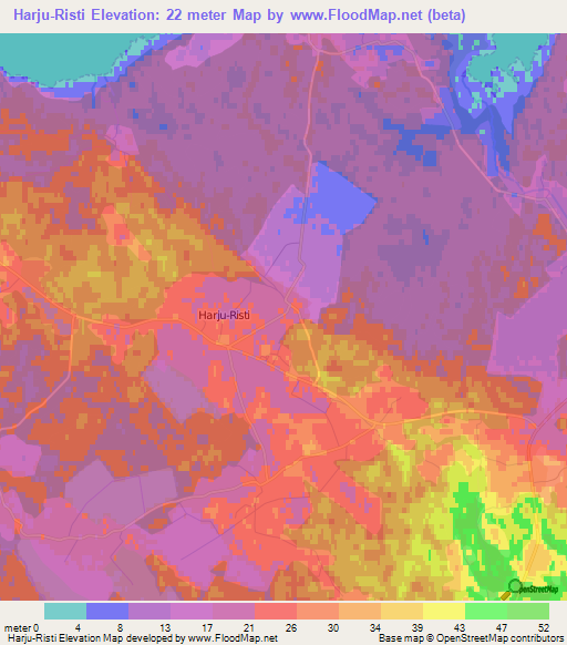 Harju-Risti,Estonia Elevation Map