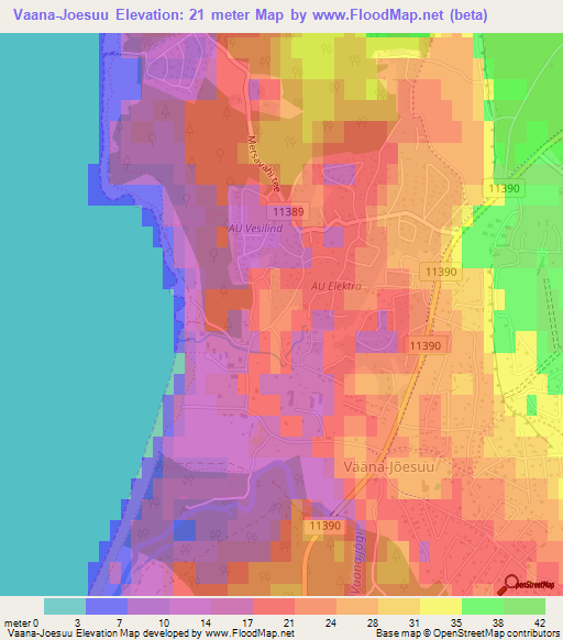 Vaana-Joesuu,Estonia Elevation Map