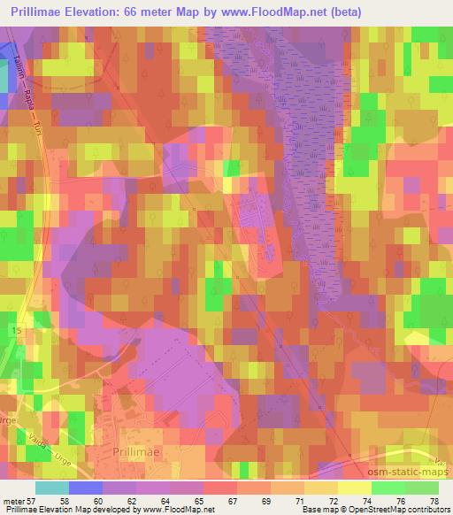 Prillimae,Estonia Elevation Map