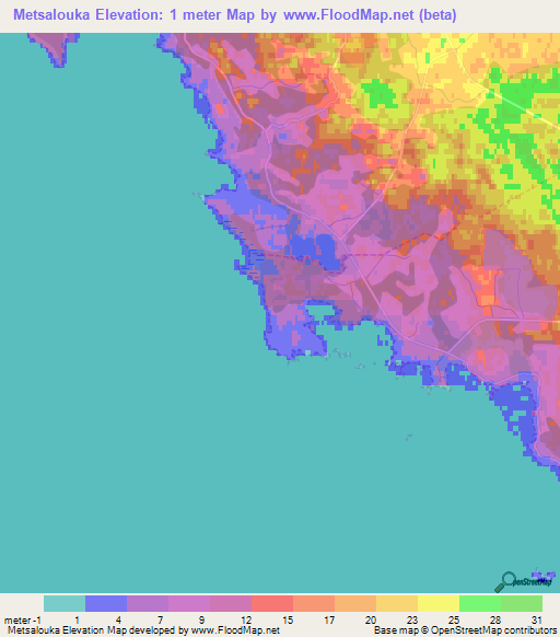 Metsalouka,Estonia Elevation Map