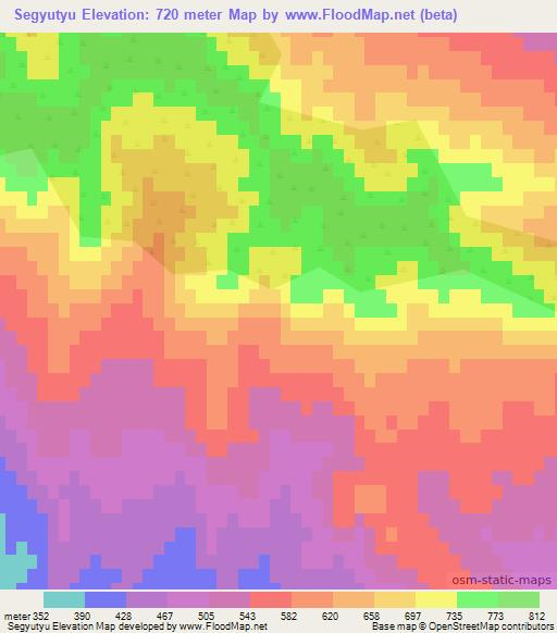 Segyutyu,Azerbaijan Elevation Map