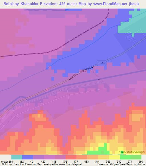 Bol'shoy Khanuklar,Azerbaijan Elevation Map