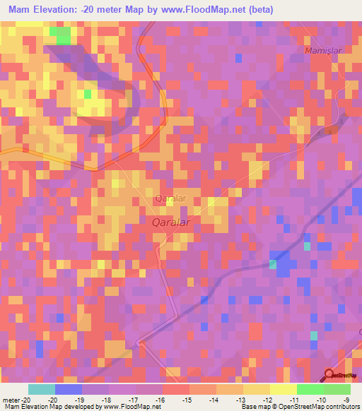 Mam,Azerbaijan Elevation Map