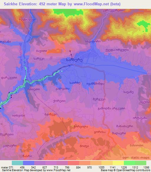 Sairkhe,Georgia Elevation Map