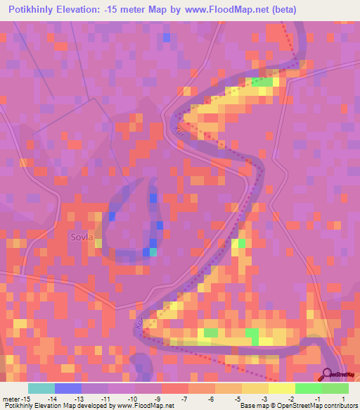 Potikhinly,Azerbaijan Elevation Map