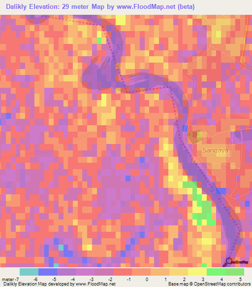 Dalikly,Azerbaijan Elevation Map