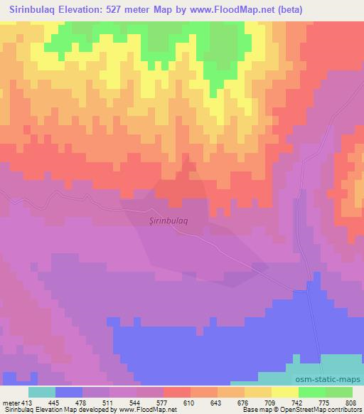 Sirinbulaq,Azerbaijan Elevation Map