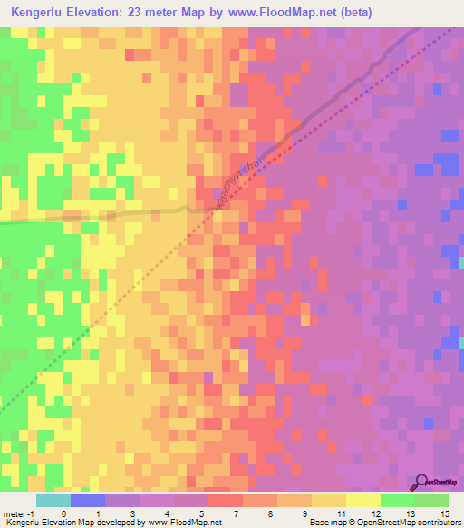 Kengerlu,Azerbaijan Elevation Map