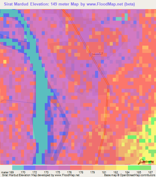 Sirat Mardud,Syria Elevation Map