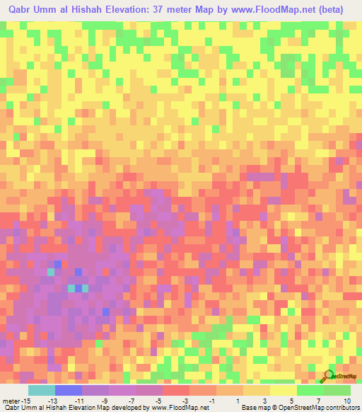 Qabr Umm al Hishah,Libya Elevation Map
