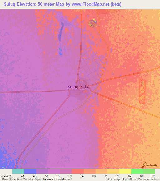 Suluq,Libya Elevation Map