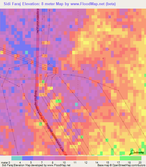 Sidi Faraj,Libya Elevation Map
