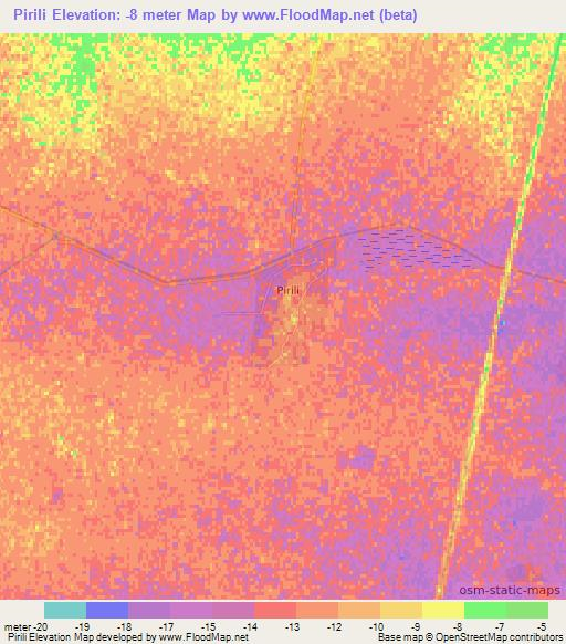 Pirili,Azerbaijan Elevation Map