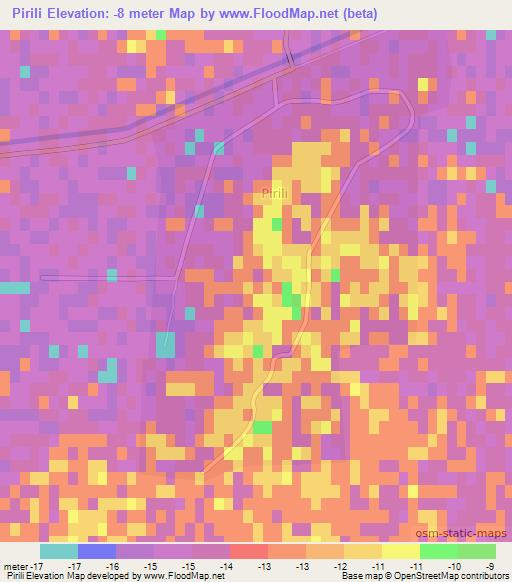 Pirili,Azerbaijan Elevation Map