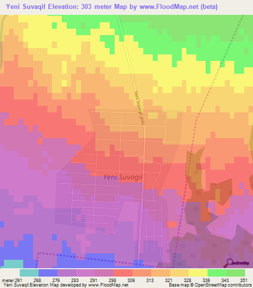 Yeni Suvaqil,Azerbaijan Elevation Map