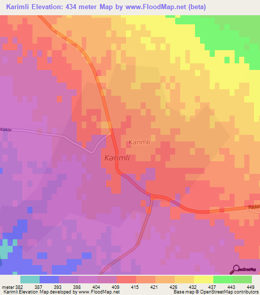 Karimli,Azerbaijan Elevation Map