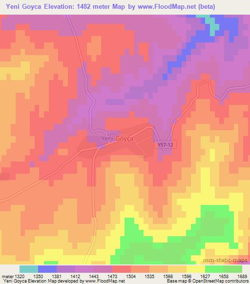 Yeni Goyca,Azerbaijan Elevation Map