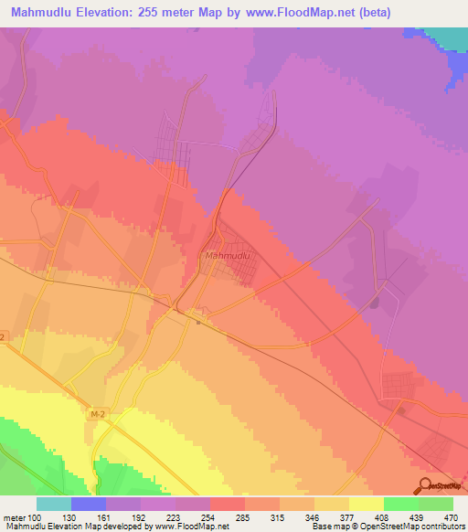 Mahmudlu,Azerbaijan Elevation Map