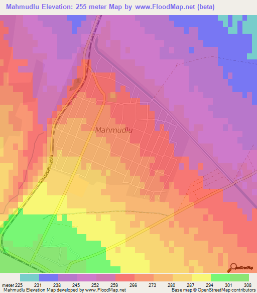 Mahmudlu,Azerbaijan Elevation Map