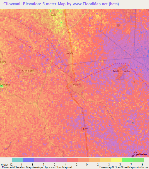 Cilovxanli,Azerbaijan Elevation Map