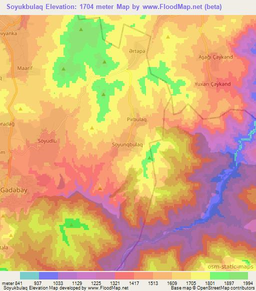Soyukbulaq,Azerbaijan Elevation Map