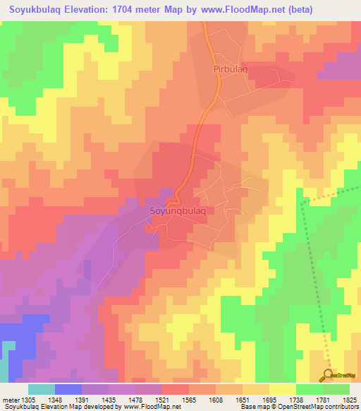 Soyukbulaq,Azerbaijan Elevation Map