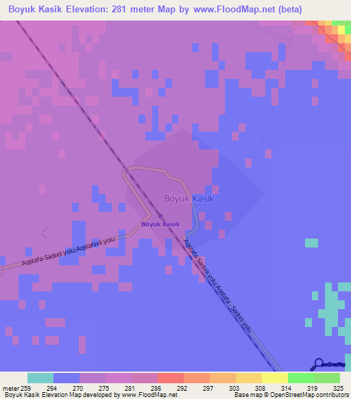 Boyuk Kasik,Azerbaijan Elevation Map