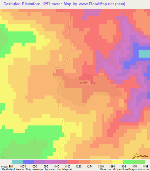 Dasbulaq,Azerbaijan Elevation Map
