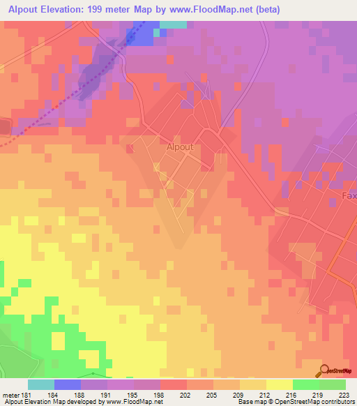 Alpout,Azerbaijan Elevation Map