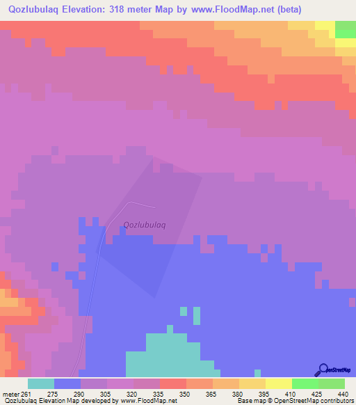 Qozlubulaq,Azerbaijan Elevation Map