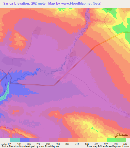 Sarica,Azerbaijan Elevation Map