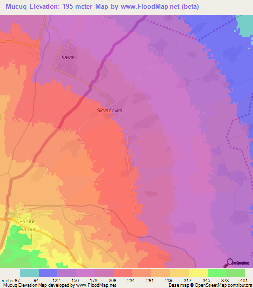 Mucuq,Azerbaijan Elevation Map