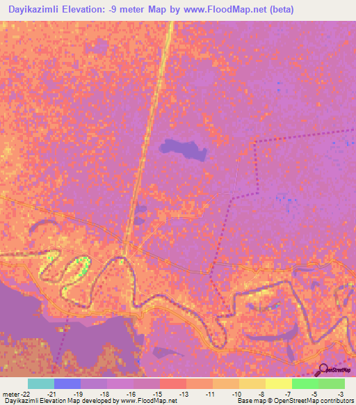 Dayikazimli,Azerbaijan Elevation Map