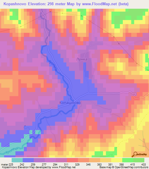 Kopashnovo,Ukraine Elevation Map